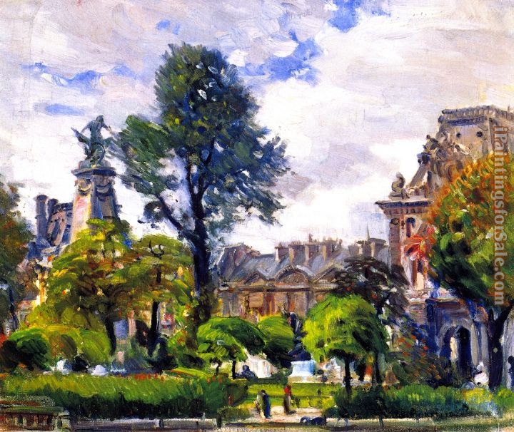 Joseph Kleitsch Gardens of the Tuileries, the Louvre